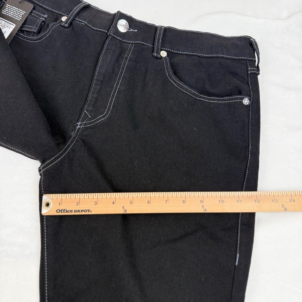 True Religion Ricky Flap SN Black Jeans Mens 34x30 (Fit 36x29) Straight Leg NEW - Picture 6 of 10